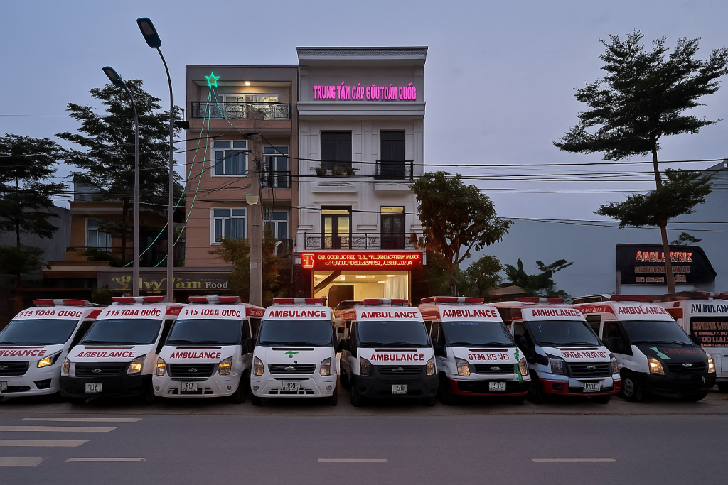 xe cấp cứu tại xã Phước Hòa
